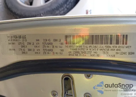 2017 Ram 1500 Lone Star 4X2 5'7 Box z USA, uszkodzony, nr VIN 1C6RR6LT6HS613737